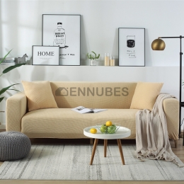 Funda Moderna de Sofá Minimalista de Terciopelo Granulado de Una Sola Pieza para Todas las Estaciones