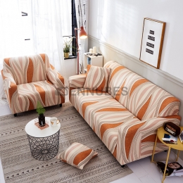 Funda de Sofá Color Naranja Elasticidad Antideslizante