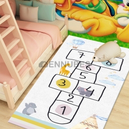 Alfombra Lavable Suave de Gateo Blanca para Bebé