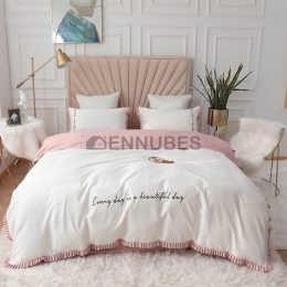 Funda Nórdica de 100% Algodón con Dos Colores Combinados