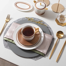 Taza de Café Porcelana Patrón de Cuero Estilo Retro Vajilla