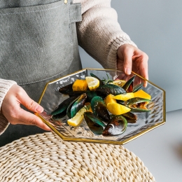 Ensaladera Vidrio Transparente de Forma Mate Novedosa