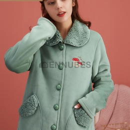 Pijamas Mujeres Invierno Estampado Hongo