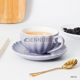 Taza de Café de Cerámica Esmaltada de Color Forma de Calabaza