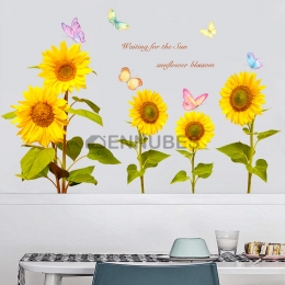 Pegatians de Girasol Sala de Estar Dormitorio Fondo de la pared