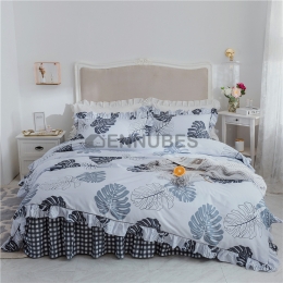 Funda Nórdica de 100% Algodón con Diseño de Flor