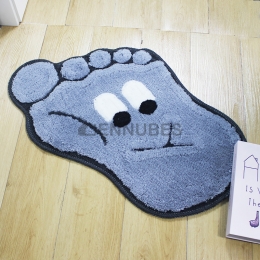 Alfombra Lavable Antideslizante con Forma de Pie para Bebé