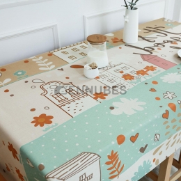 Mantel Antimancha Estampado de Dibujo Animado de Estilo Nórdico