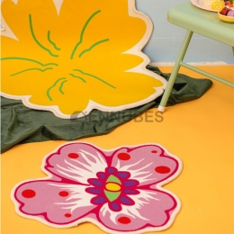 Alfombra Lavable Antideslizante de Flores para Bebé