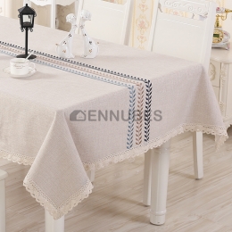 Mantel Nórdico de Tela Algodón y Lino Borlas Estilo Japonesa