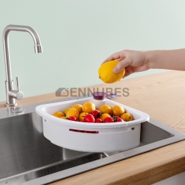 Cesta de Drenaje Plegable de Cocina para el Hogar