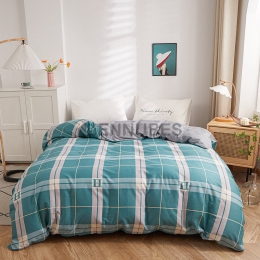 Funda Nórdico Puro Algodón Sábana de Patrón de Cuadros