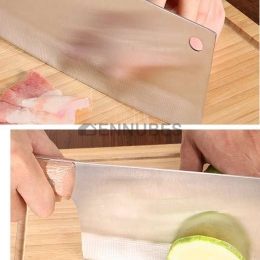Cuchillo Afilado de Cocina  Acero Inoxidable Mango de Madera