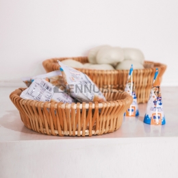 Cesta de Almacenamiento Tejida de Escritorio