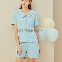 Pijamas Mujeres Traje Color Sólido Verano