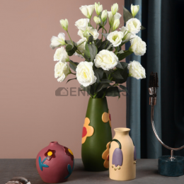 Jarrón de Cerámica Pintado Nórdico