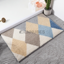 Alfombras de Baño Antideslizante Secado Rápido Patrón de Diamante