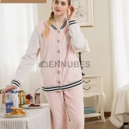 Pijamas Mujeres Rosa Invierno Traje