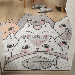 Alfombra Lavable Antideslizante Cortable de Gatos para Bebé