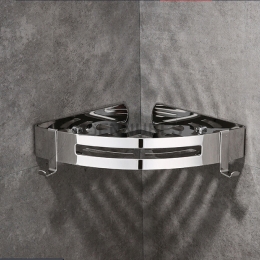 Estante de Baño de Acero Inoxidable sin Clavos con Gancho