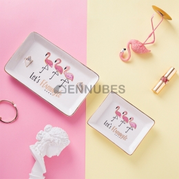 Plato de Cerámica Bandeja de Joyería Almacenamiento Estilo nórdico