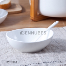 Cuenco de Ramen Japonés Blanco Cerámica