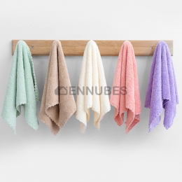 Toalla Cuadrada Pequeña de Algodón a Color Puro