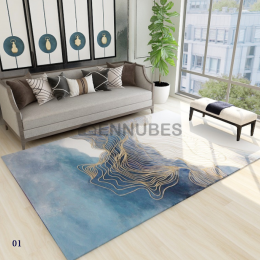 Alfombra de Lujo con Luz de Sala de Estar de Tinta Posmoderna