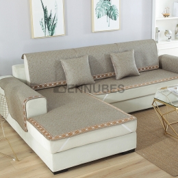 Cojín de Sofá de Seda de Hielo de Tela Antideslizante de Verano