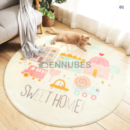 Alfombra Antideslizante Bebé de Lana de Cordero para Sala de Estar