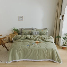 Funda Nórdica de 100% Algodón con Bordado Corazón