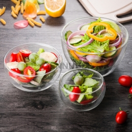 Bol de Vidrio Resistente al Calor de Doble Capa de Estilo Japonés