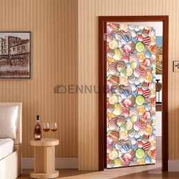 Pegatina de Puerta de Caramelo Colorido