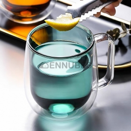 Taza de Doble Cristal con Asa para Resistir las Altas Temperaturas