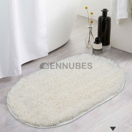Alfombra Antideslizante Ovalada Color Sólido