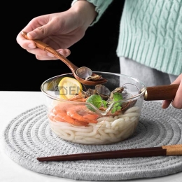 Olla Sencilla de Vidrio con Mango de Madera