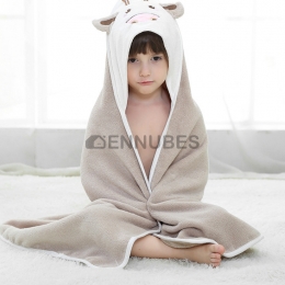 Toalla de Baño Infantil de Algodón Vaca Pequeña de Dibujo