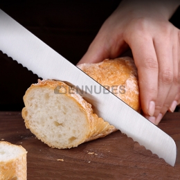 Cuchillo Serrado Acero Inoxidable Cuchillo de Pan Tostado