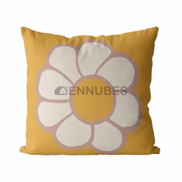 Cojín Decorativo Estampado de Girasol Simple de Algodón Nórdico