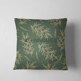 Cojín Decorativo de Planta Digital Simple de Algodón Nórdico