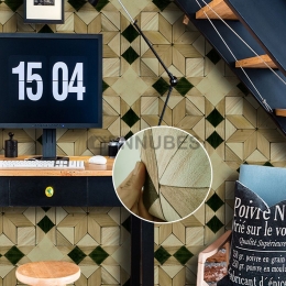 Adhesivos de Pared Barrocos de Grano de Madera