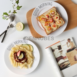 Plato de Cerámica Cartas Escritas a Mano Estilo Nórdico