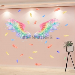 Adhesivos de Pared con Alas de Colores