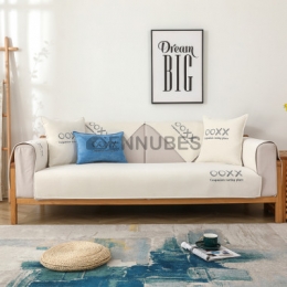Cojín de Sofá Bordado Moderno y Simple de Color Sólido