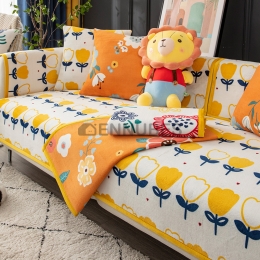 Funda Divertida de Sofá Antideslizante de Felpa de Invierno