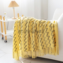 Manta de Sofá Siesta De Punto Aire Acondicionador Bicolor