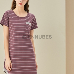 Pijamas Mujeres Raya Violeta Verano