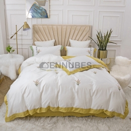 Funda Nórdica de 100% Algodón con Bordado Arroz