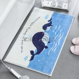 Alfombra Lavable Antideslizante Suave de Ballena para Bebés
