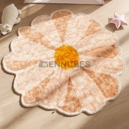 Alfombra Lavable Antideslizante Gruesa Redonda para Bebé